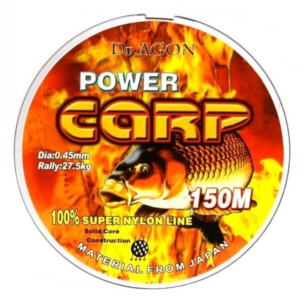 Волосінь для лову риби, DrAGON Power Carp мультиколор, 150м, перетин 0,45мм